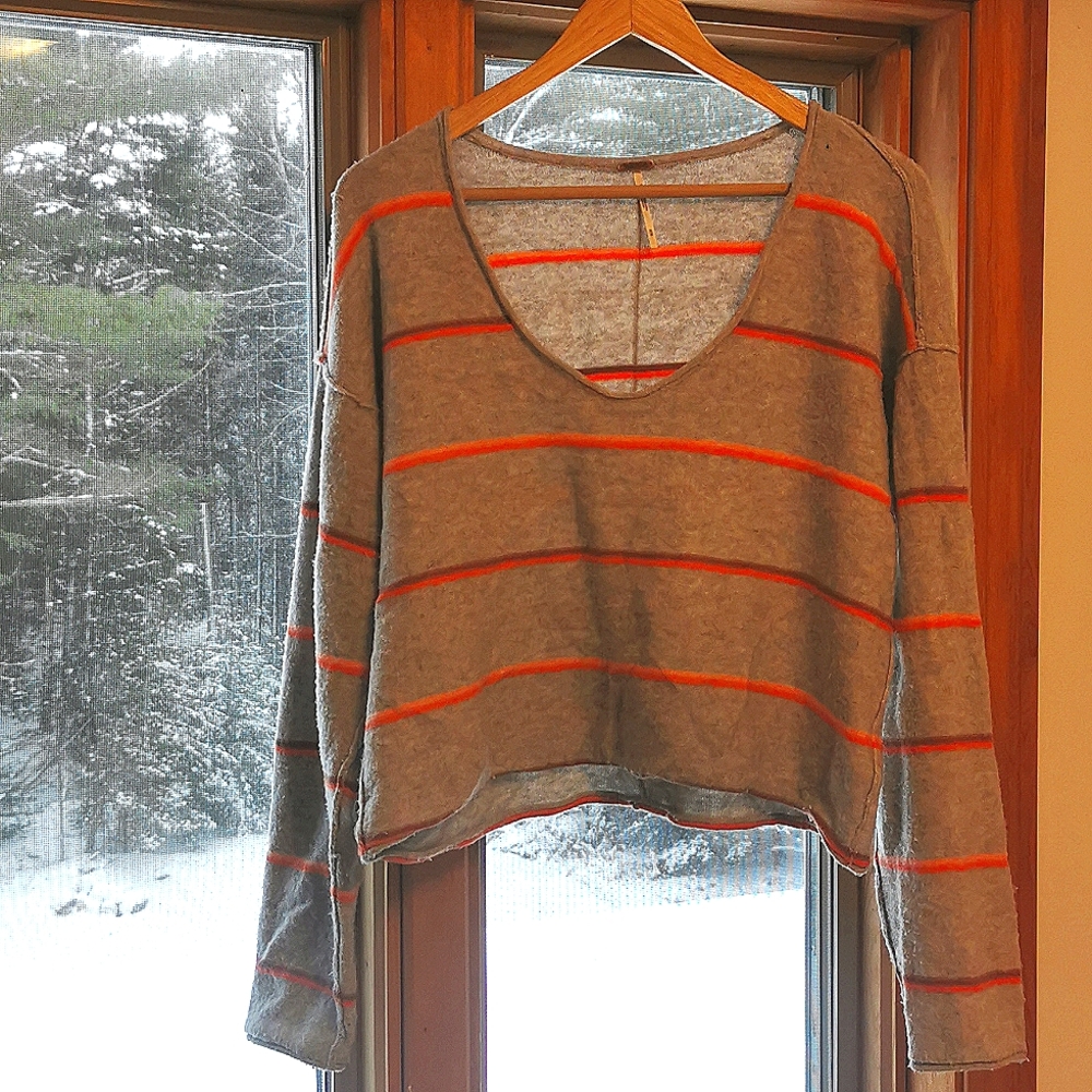 Free People, top, medium gray